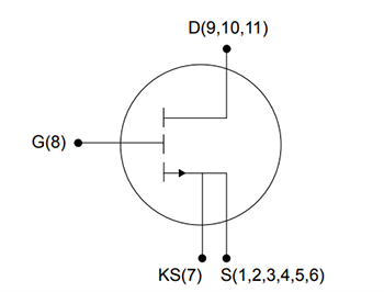 回路図 - STMicroelectronics SGT070R70HTO PowerGaN e-modeトランジスタ